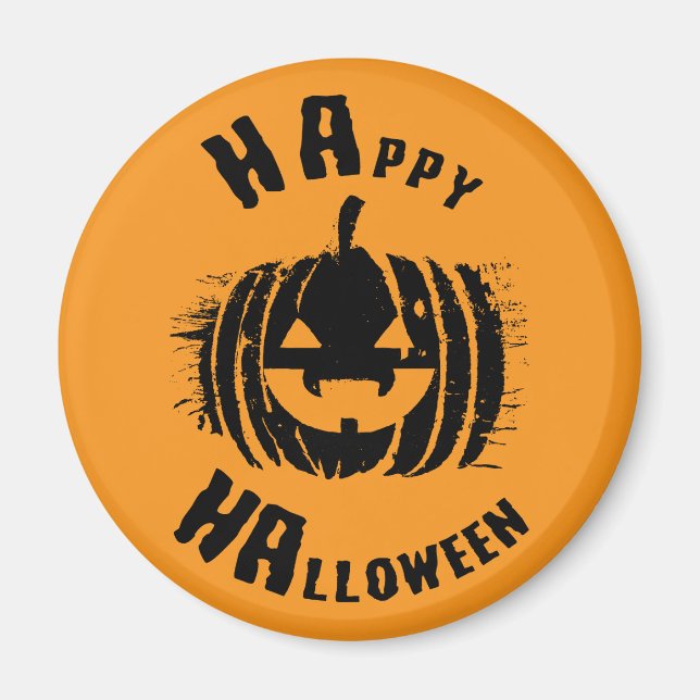 Aimant Joyeux Citrouille du parti Halloween (Devant)