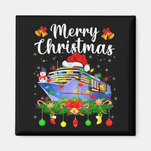 Aimant Joyeux Cruisemas Éclairage Xmas Père Noël Bateau d