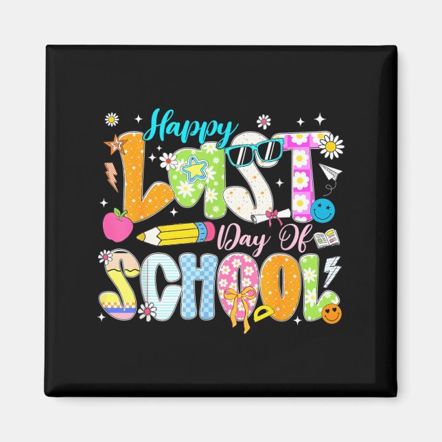 Aimant Joyeux Dernier Jour d'École Enseignants Élèves Gar (Devant)