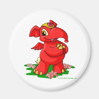 Aimant Joyeux éléphant rouge à Shenkuu