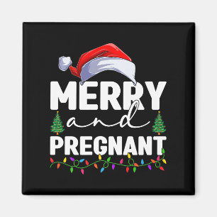 Aimant Joyeux Et Enceinte Noël Annonce De Grossesse