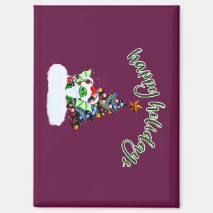 Aimant Joyeux et Noël magique avec un Twist Dragon