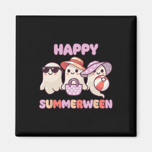Aimant Joyeux été d'été d'Halloween fantôme