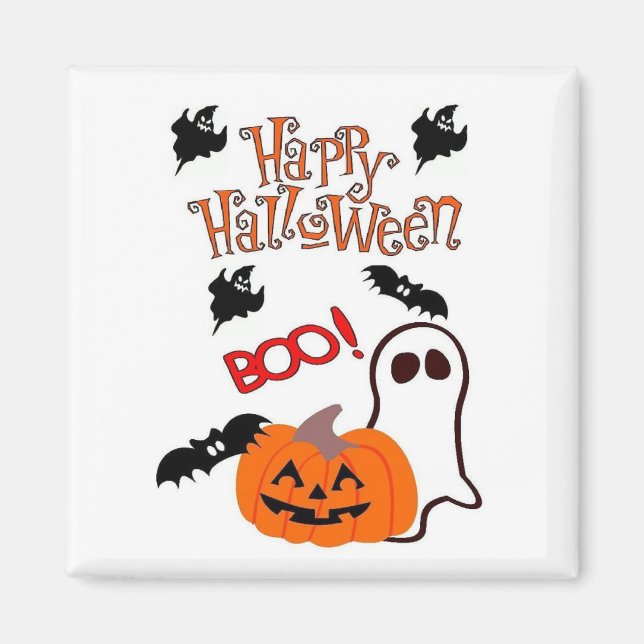 Aimant Joyeux fantôme d'Halloween (Devant)