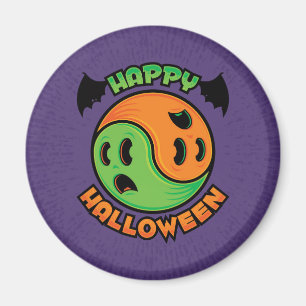 Aimant Joyeux fantôme d'Halloween Yin-Yang