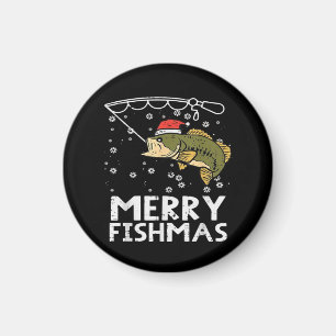 Aimant Joyeux Fish Noël Poisson Pêche Xmas