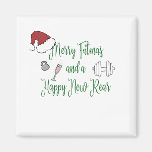 Aimant Joyeux Fitmas et une bonne nouvelle arrière