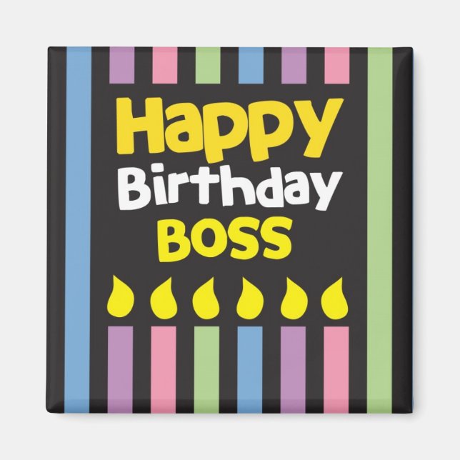 Aimant Joyeux garçon d'anniversaire ! (Devant)