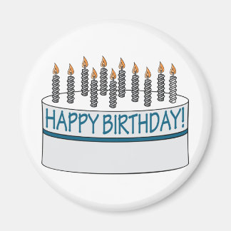 Aimant Joyeux gâteau d'anniversaire