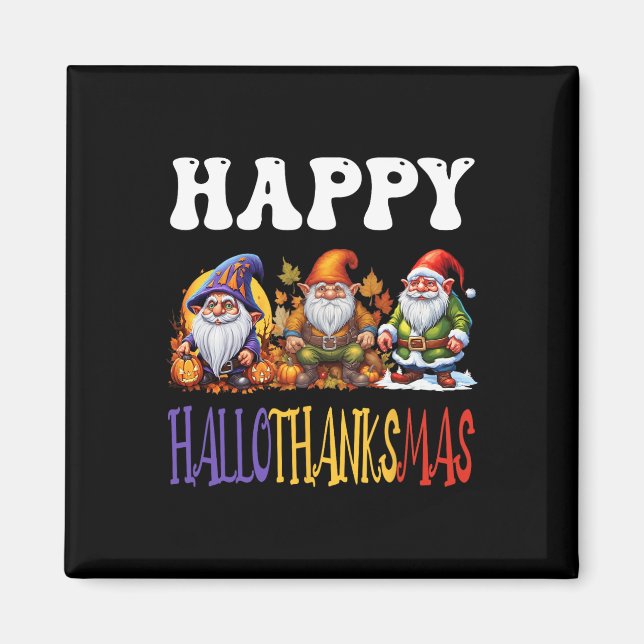 Aimant Joyeux Hallothanksmas Halloween Thanksgiving Chris (Devant)