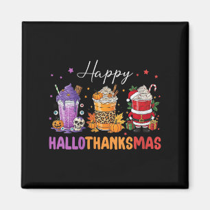 Aimant Joyeux Hallothanksmas Halloween Thanksgiving pour 