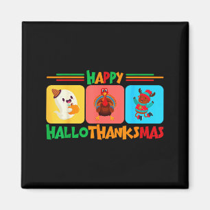 Aimant Joyeux Hallothanksmas Noël et Thanksgiving 