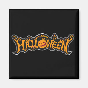 Aimant Joyeux Halloween Citrouille à l'Œil de Rubis Cadre