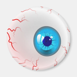 Aimant Joyeux Halloween ! Éffrayant Blue Eyeball