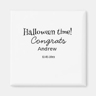 Aimant Joyeux Halloween félicitations nom date année dipl