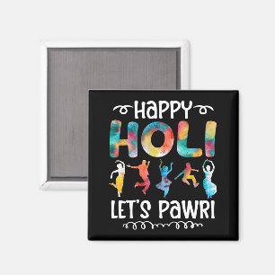 Aimant Joyeux Holi Faisons de Pawri Hindu Holi Festival C