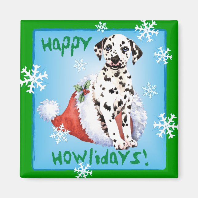Aimant Joyeux Howlidays Dalmatien (Devant)
