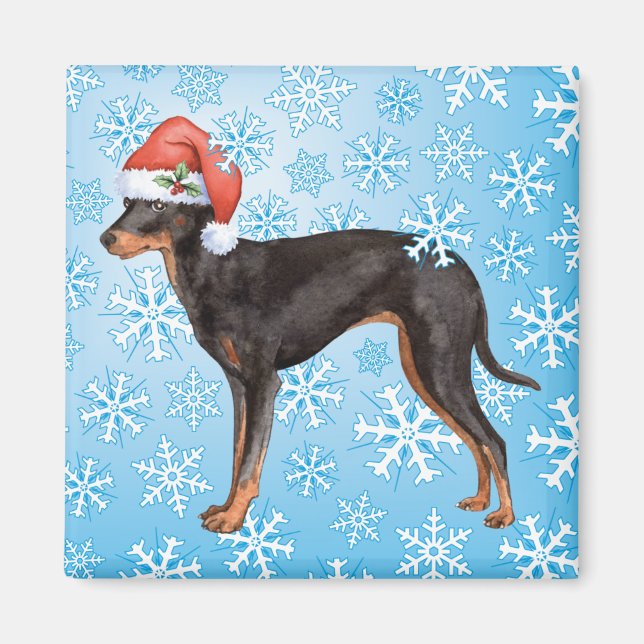 Aimant Joyeux Howlidays Toy Manchester Terrier (Devant)