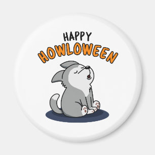 Aimant Joyeux Howloween Funny Chien Pun