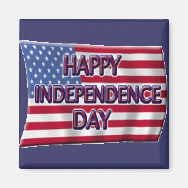 Aimant Joyeux Jour de l'Indépendance (Devant)