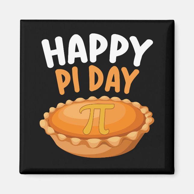 Aimant Joyeux jour de Pi tarte mathématiques Math arc-en- (Devant)