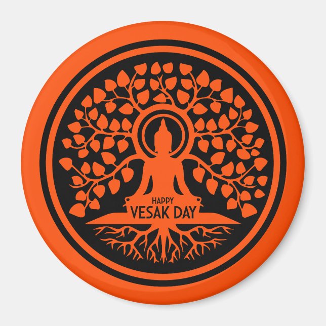Aimant Joyeux jour de Vesak (Devant)