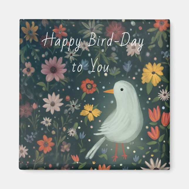 Aimant Joyeux Jour des oiseaux (Devant)
