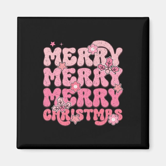 Aimant Joyeux Joyeux Joyeux Noël Festivité (Devant)