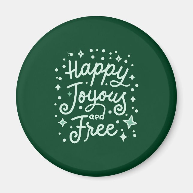 Aimant Joyeux, Joyeux, Libre, Joyeux, Noël (Devant)