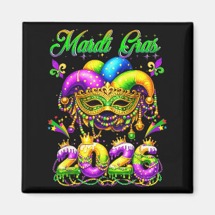Aimant Joyeux Mardi Gras 2026 Chapeau de Bouffon Nouvelle