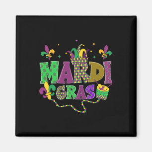 Aimant Joyeux Mardi Gras Carnaval Fat Mardi Fleur De Lis