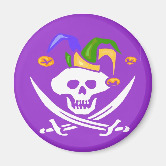 Aimant Joyeux Mardi Gras Pirate (Devant)