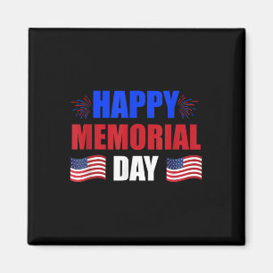 Aimant Joyeux Memorial Day Usa Drapeau Patriotique
