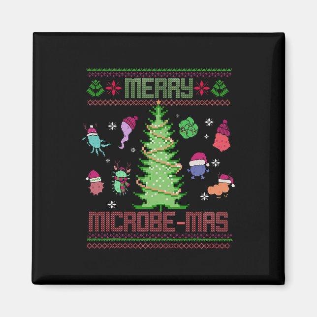 Aimant Joyeux Microbe-mas Microbiologie Scientifiques Noë (Devant)