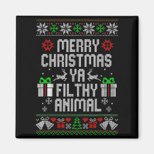Aimant Joyeux Noël Animal Sale Ya Noël Pyjama