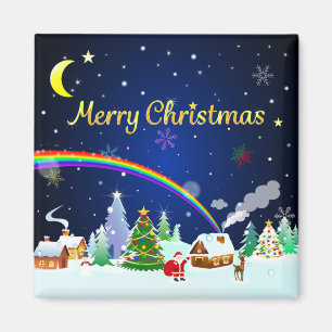 Aimant Joyeux Noël avec Crescent Moon