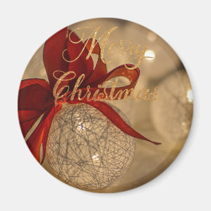 Aimant Joyeux Noël avec des boules légères