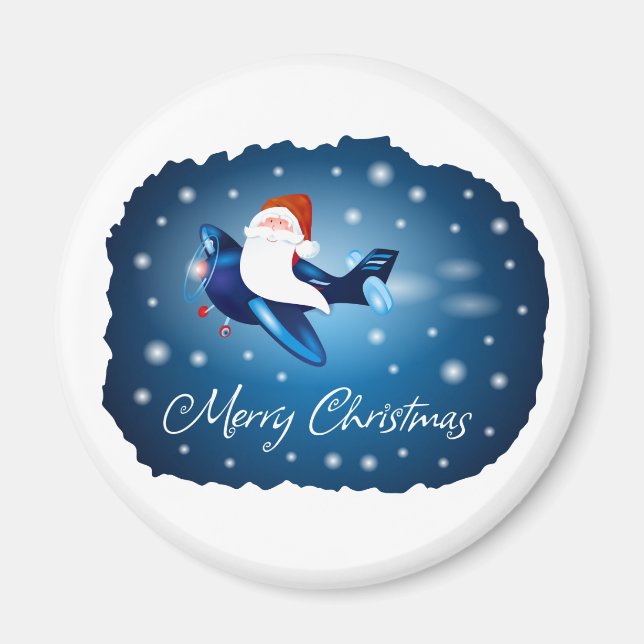 Aimant Joyeux Noël avec Père Noël (Devant)
