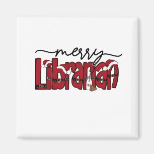 Aimant Joyeux Noël Bibliothécaire Amoureux de Livres Bibl