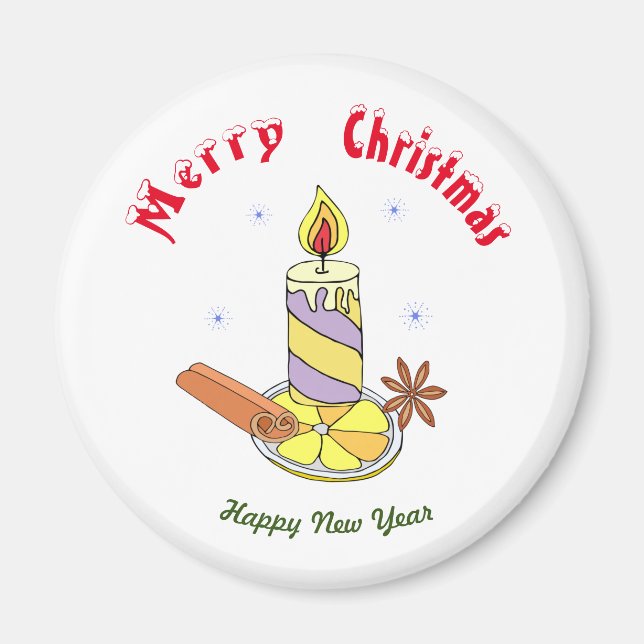 Aimant Joyeux Noël Bonne année (Devant)