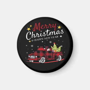 Aimant Joyeux Noël Buffalo Camion Bonhomme de Neige Arbre