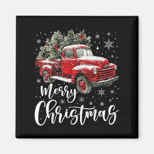 Aimant Joyeux Noël Camion Rouge Famille Égale Chemise de