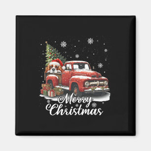 Aimant Joyeux Noël Cavalier King Charles Dog Riding R