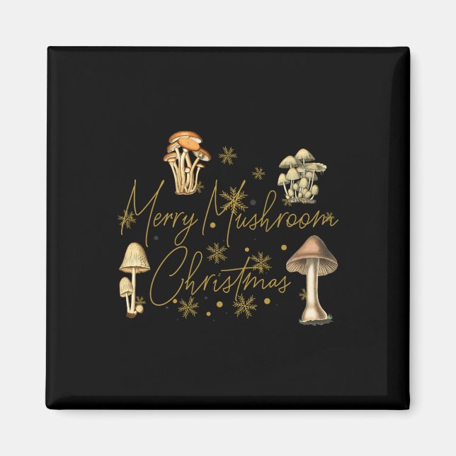 Aimant Joyeux Noël Champignon  (Devant)