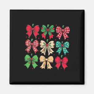 Aimant Joyeux Noël Coquette Bow Xmas Pyjamas Famille M