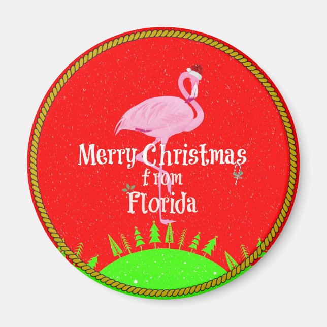 Aimant Joyeux Noël de Floride, (Devant)