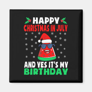 Aimant Joyeux Noël en juillet et oui c'est mon anniversai