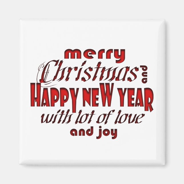 Aimant Joyeux Noël et Bonne Année (Devant)