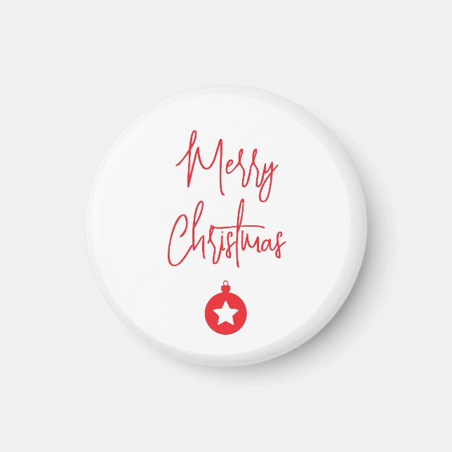 Aimant Joyeux Noël Famille Message Nouvel An (Devant)