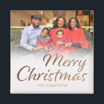 Aimant Joyeux Noël Faux Gold Parties scintillant PLEIN No<br><div class="desc">Éclairez votre porte de réfrigérateur avec ce mignon aimant Joyeux Noël. Customisez avec votre photo et votre nom. Le Joyeux Noël est dans une parties scintillant en faux or et hors arrière - plan blanc. Consultez notre collection de Noël pour plus de couleurs, y compris la parties scintillant argentée, le...</div>